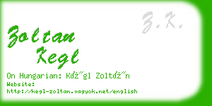 zoltan kegl business card